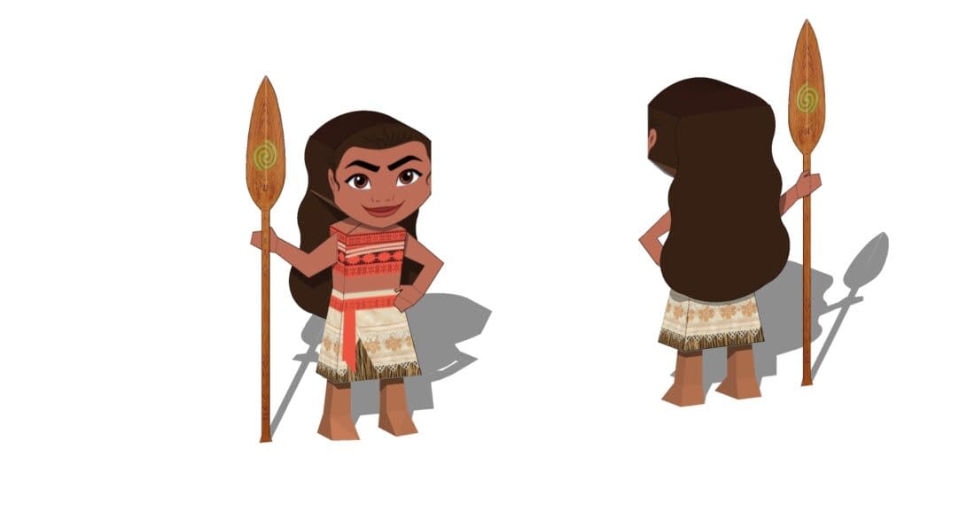 Moana 3 D Paper Craft – DIY paper Crafts