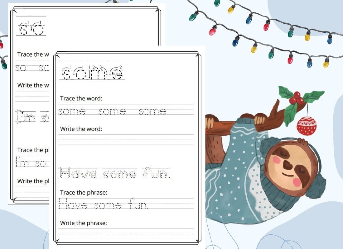 Vocabulary Builder: Sight Words for First grade -Tracing Workbook