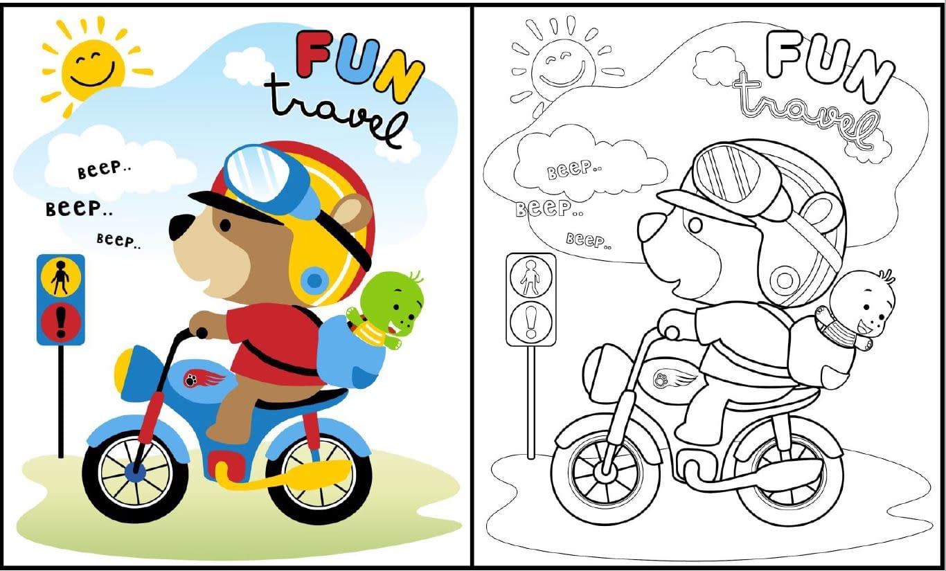 Cartoon Animal Coloring Book for kids