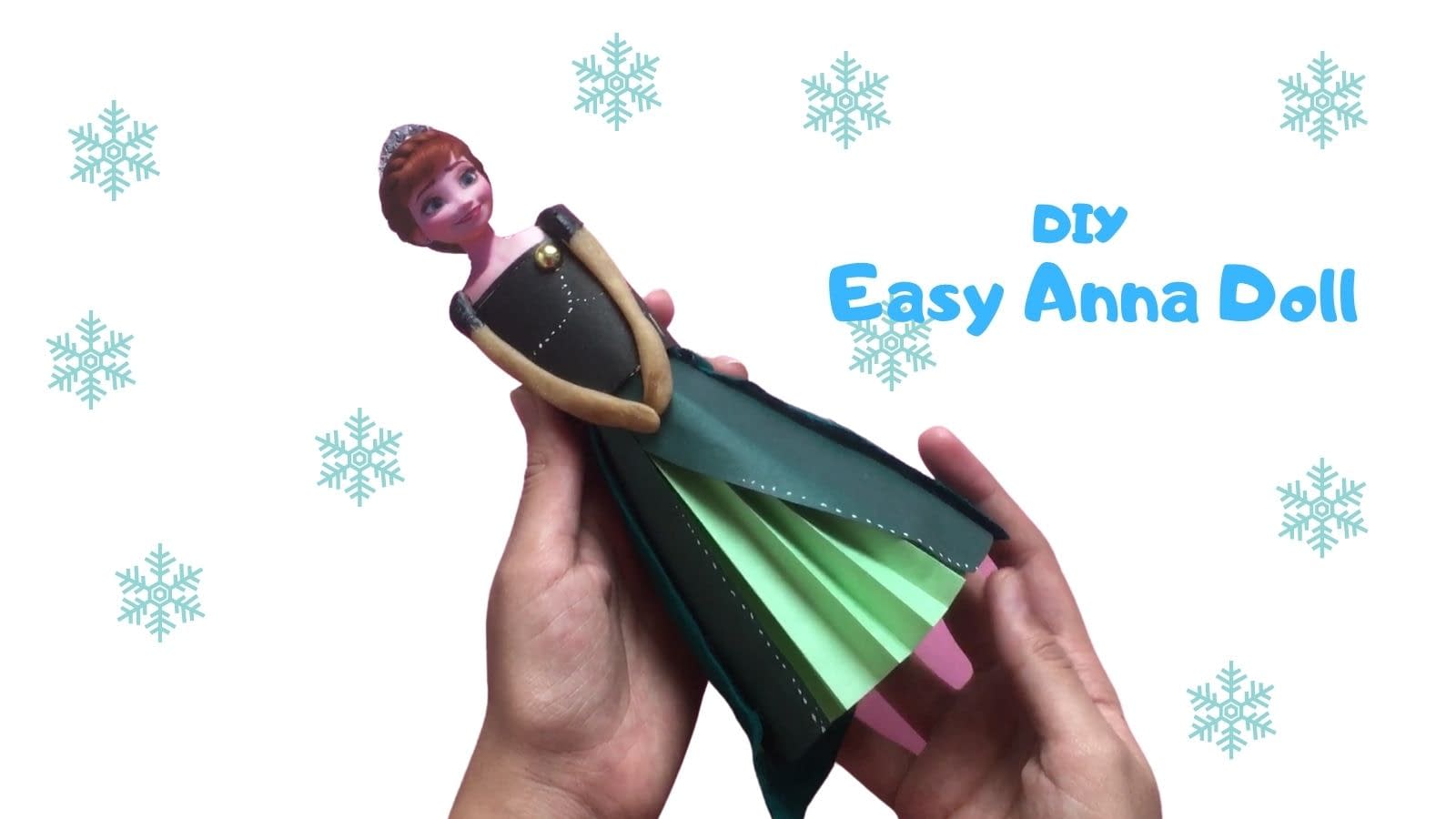 DIY Anna Doll from Frozen 2| Easy Frozen paper craft| Make your own 2D Anna Doll
