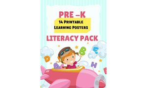 Pre K Literacky Pack – 14 Printable Learning Posters